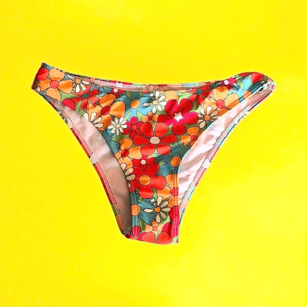 Multicolor Floral Swim Bottom Small